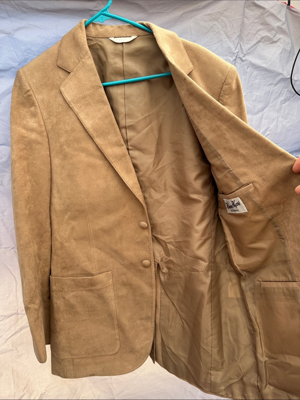 Vintage Vincent Kari Suede Blazer in Camel